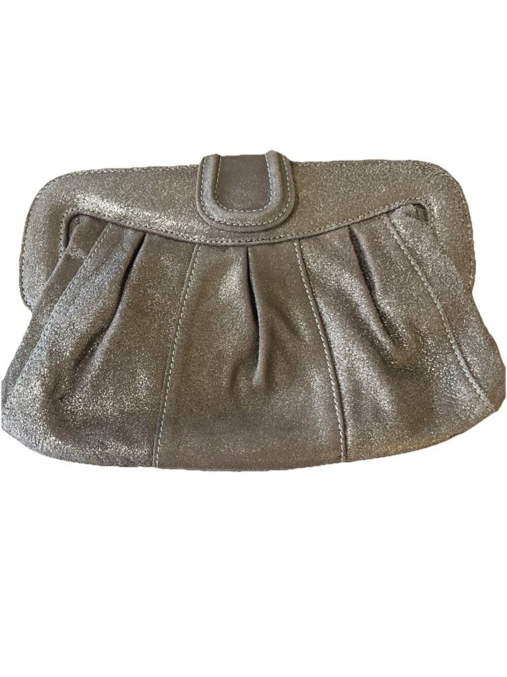Tano for Barney’s New York Shimmery Gold Metallic LEATHER Clutch 13x7inch